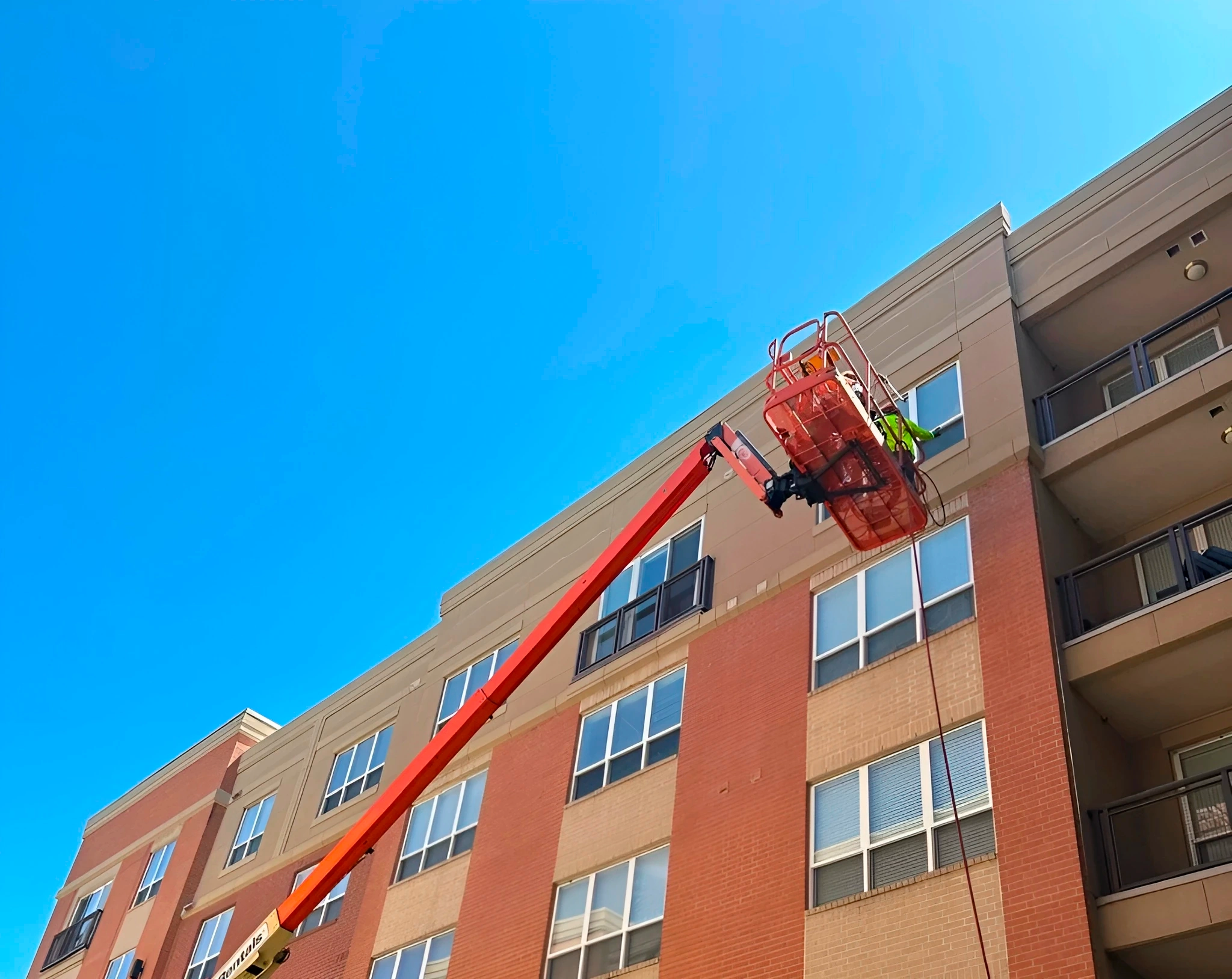 High-Rise Exterior Maintenance in Progress